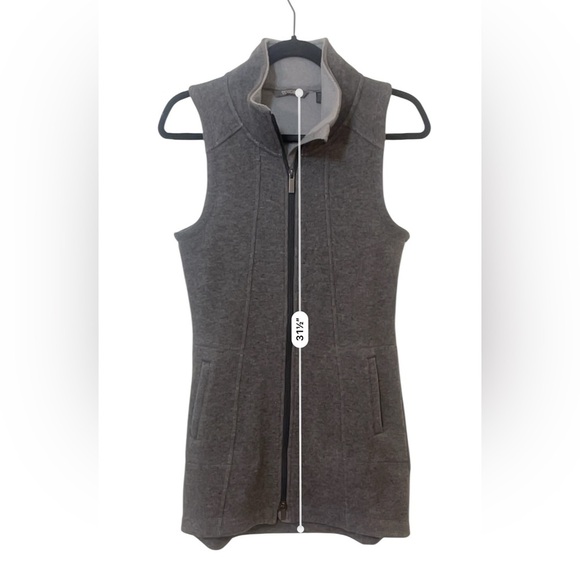 Toad & Co Arriva long vest wool blend gray zip front new with tags XS - Picture 6 of 12